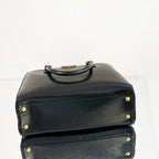 Prada Black Pyramid Frame Top Handle Bag