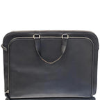 PRADA Triangle with Logo Briefcase Business Handbag Saffiano Black