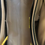 Prada Black Pyramid Frame Top Handle Bag