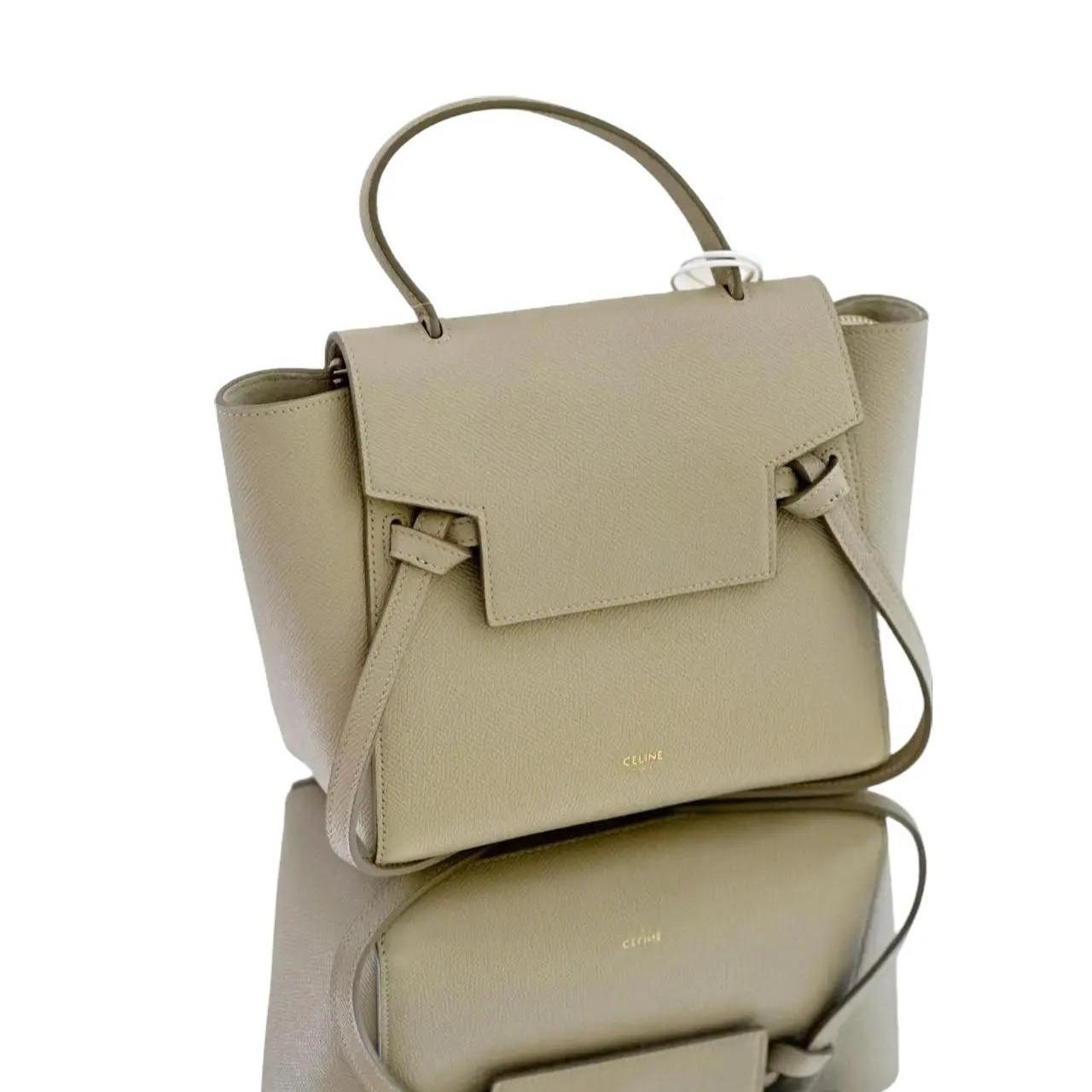Celine Mini In Beige Calfskin Leather