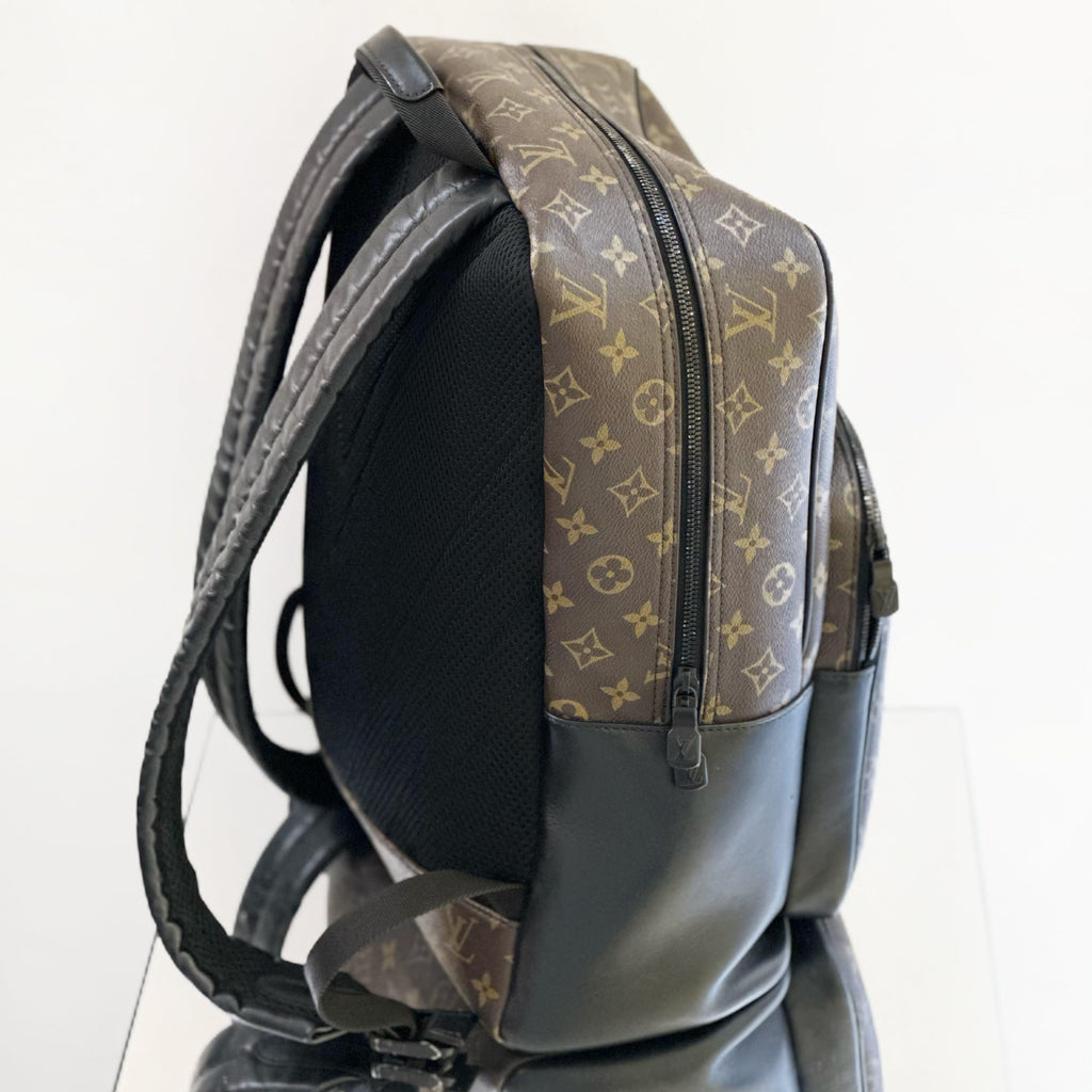 LOUIS VUITTON Dean Backpack Brown Monogram Macassar Canvas