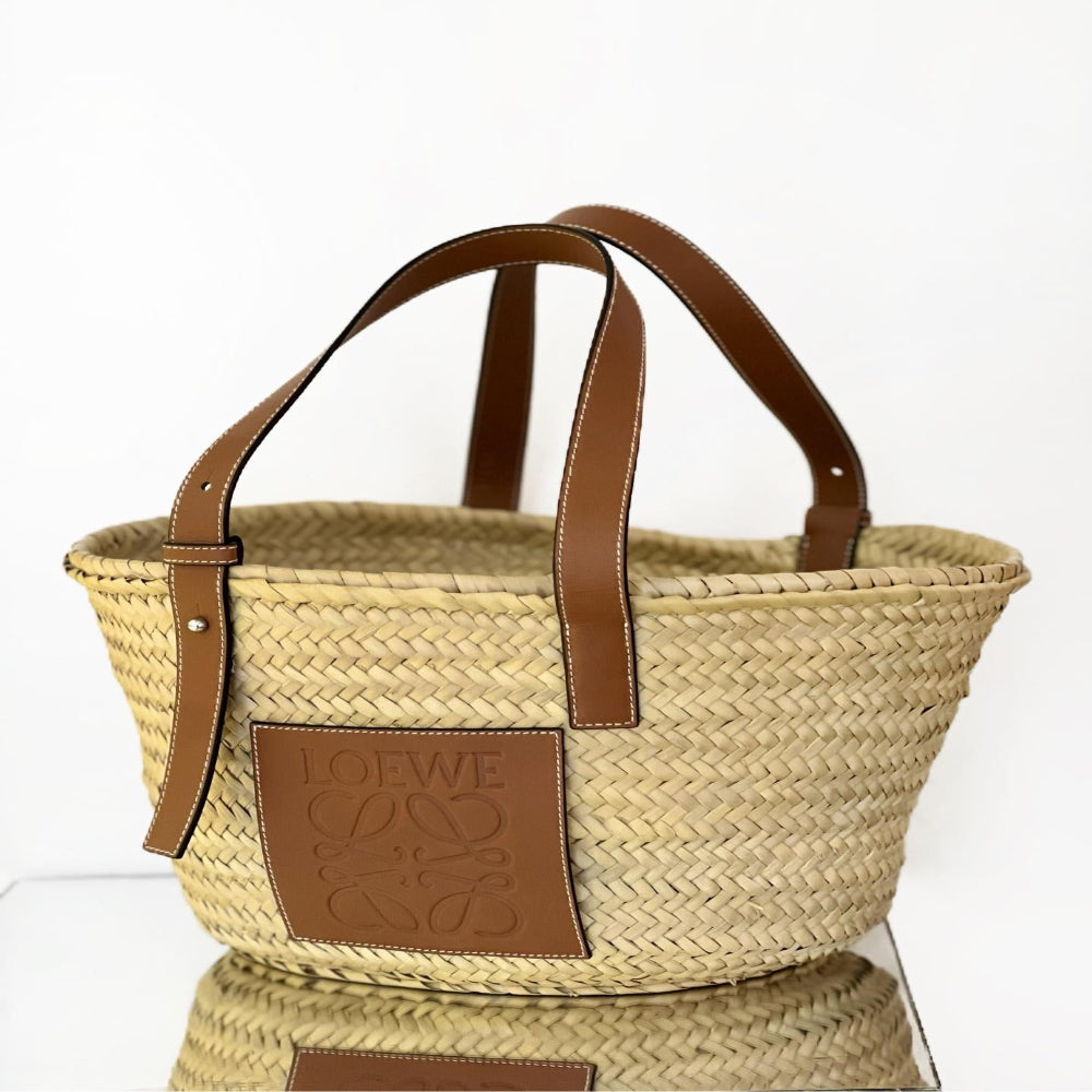 LOEWE Raffia Handbag Small Basket Bag