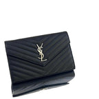 Saint Laurent Cassandre Chain Wallet black