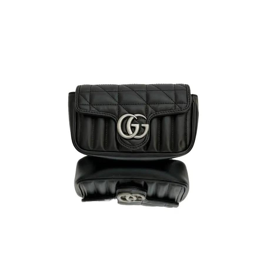 Gucci GG Marmont Flap Bag Mixed Matelasse Super Mini