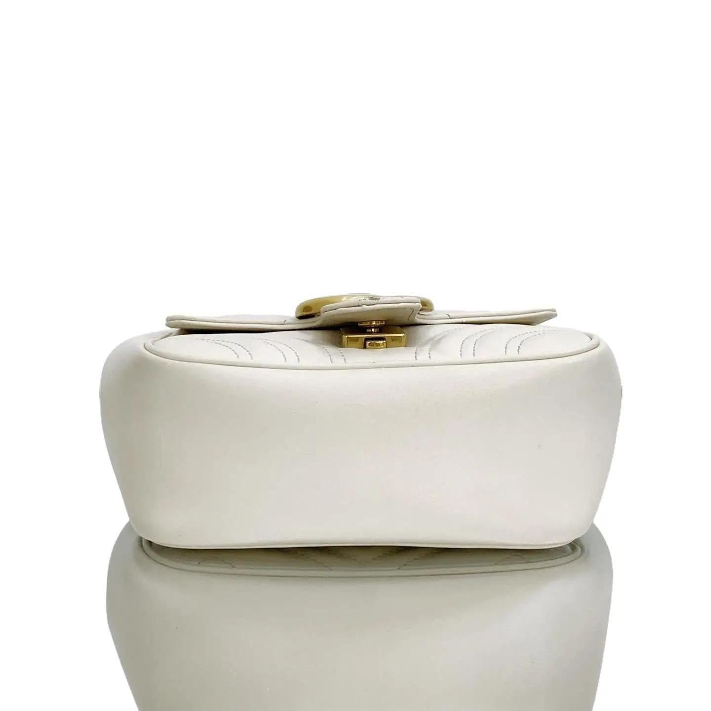 Gucci Calfskin Matelasse Mini GG Marmont Square Shoulder Bag