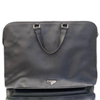 PRADA Triangle with Logo Briefcase Business Handbag Saffiano Black