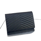 Saint Laurent Cassandre Chain Wallet black