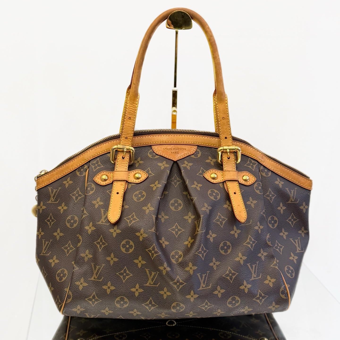 LOUIS VUITTON LV GHW Tivoli GM Shoulder Bag Monogram Brown