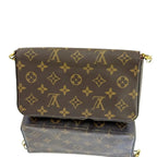 Louis Vuitton LV Empreinte Pochette Felicie Chain Wallet Brown