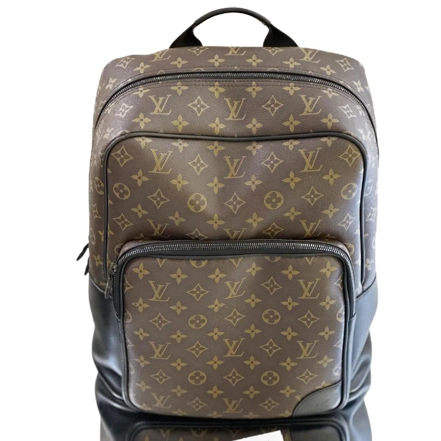 LOUIS VUITTON Dean Backpack Brown Monogram Macassar Canvas