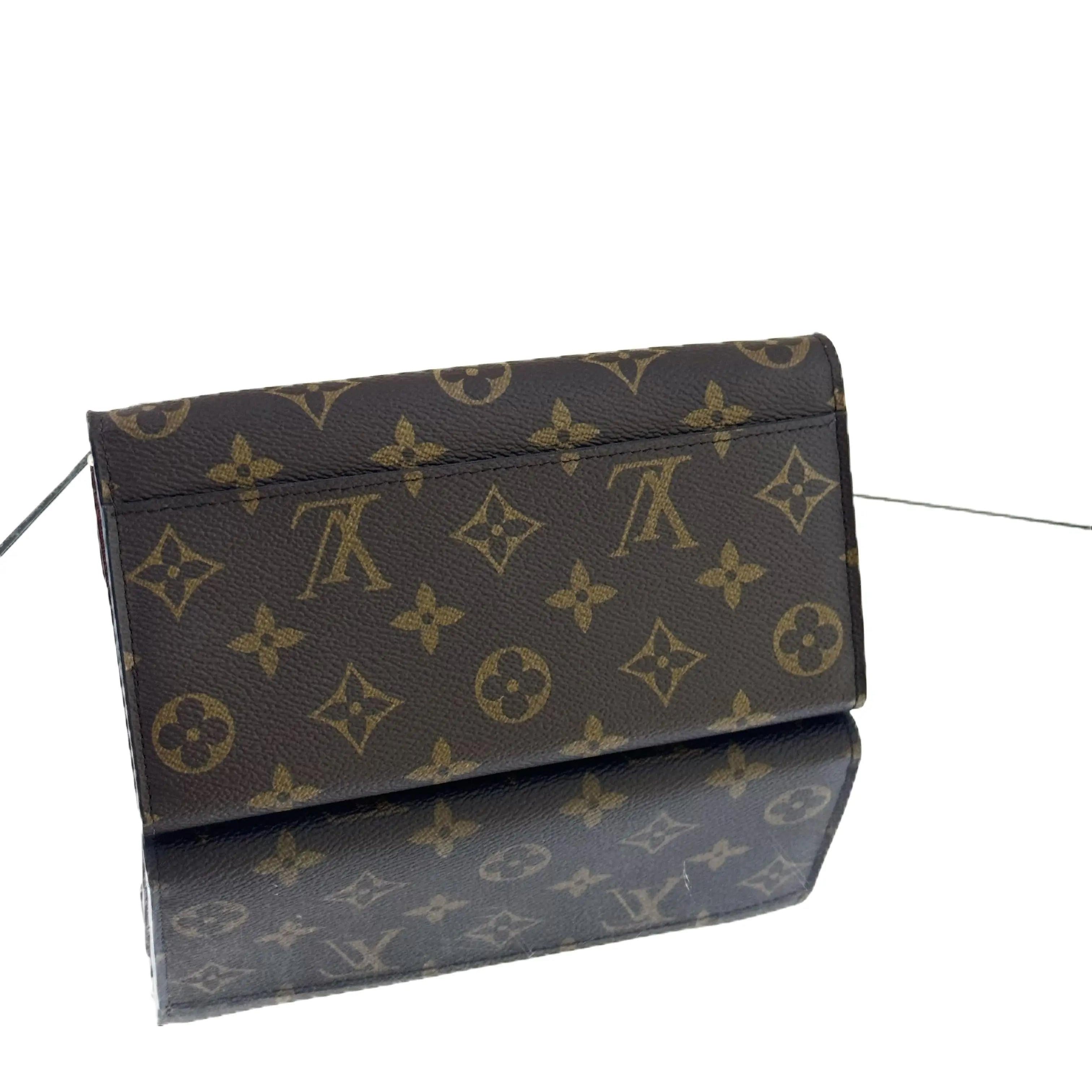 Louis Vuitton Monogram Portefeuille Sara Long Wallet Brown Snap