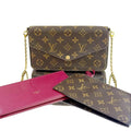 Louis Vuitton LV Empreinte Pochette Felicie Chain Wallet Brown
