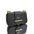 Prada Sidonie leather crossbody bag Black