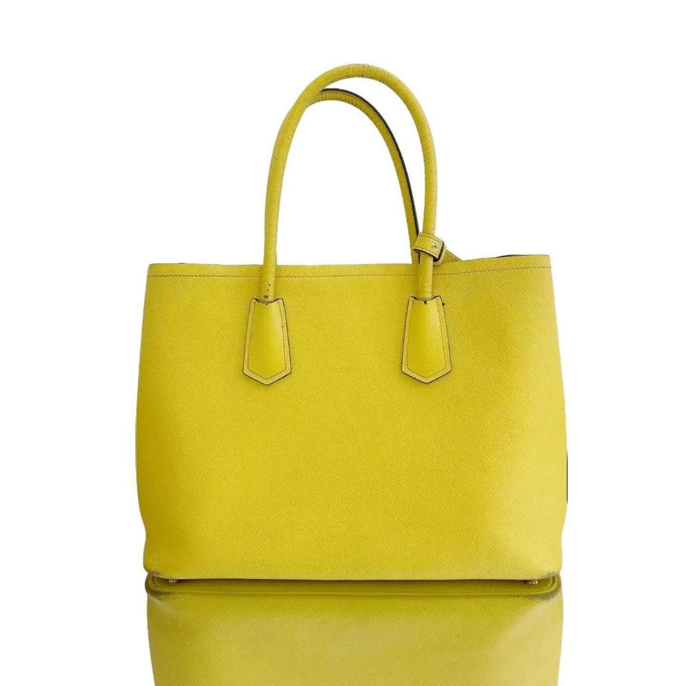 Prada Saffiano Cuir Medium Double Tote Bag