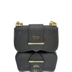 Prada Sidonie leather crossbody bag Black