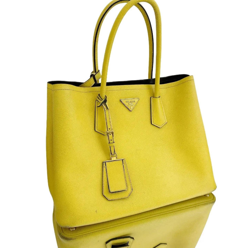 Prada Saffiano Cuir Medium Double Tote Bag