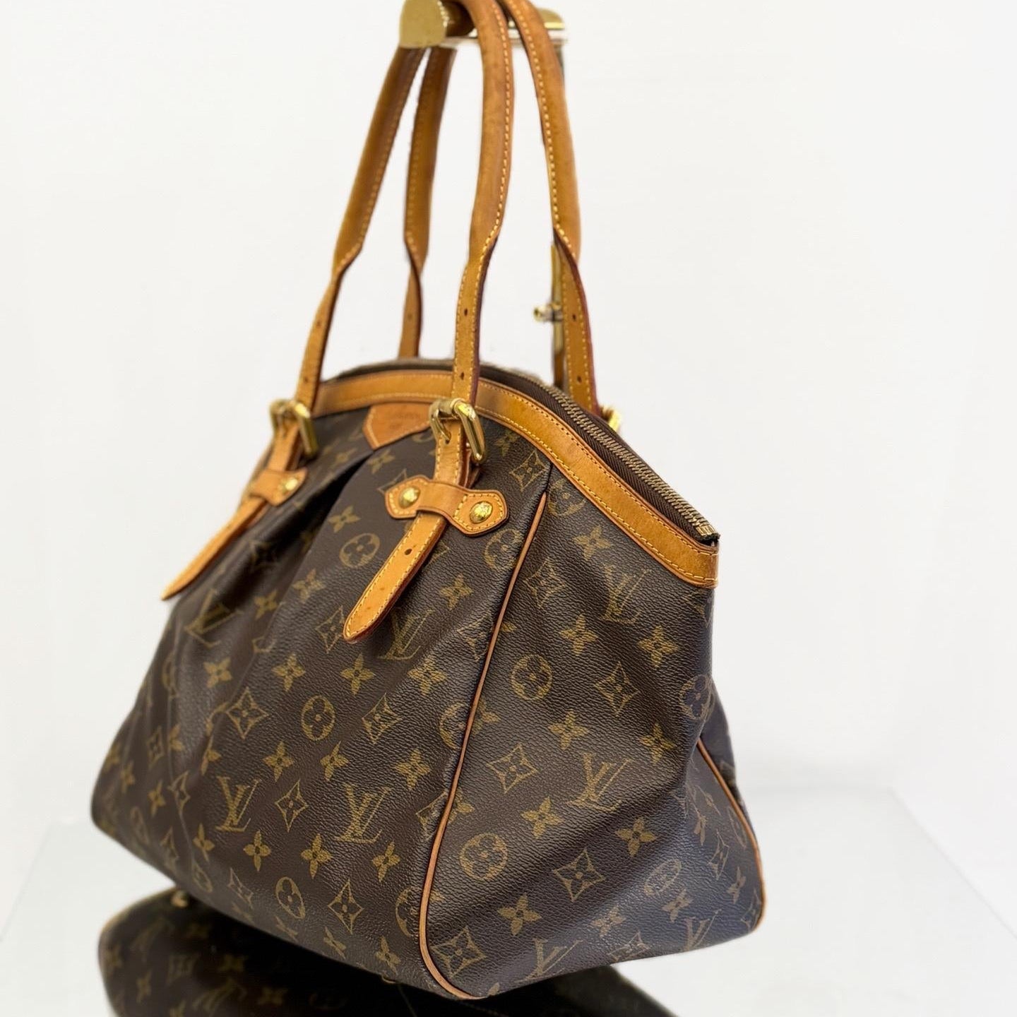 LOUIS VUITTON LV GHW Tivoli GM Shoulder Bag Monogram Brown