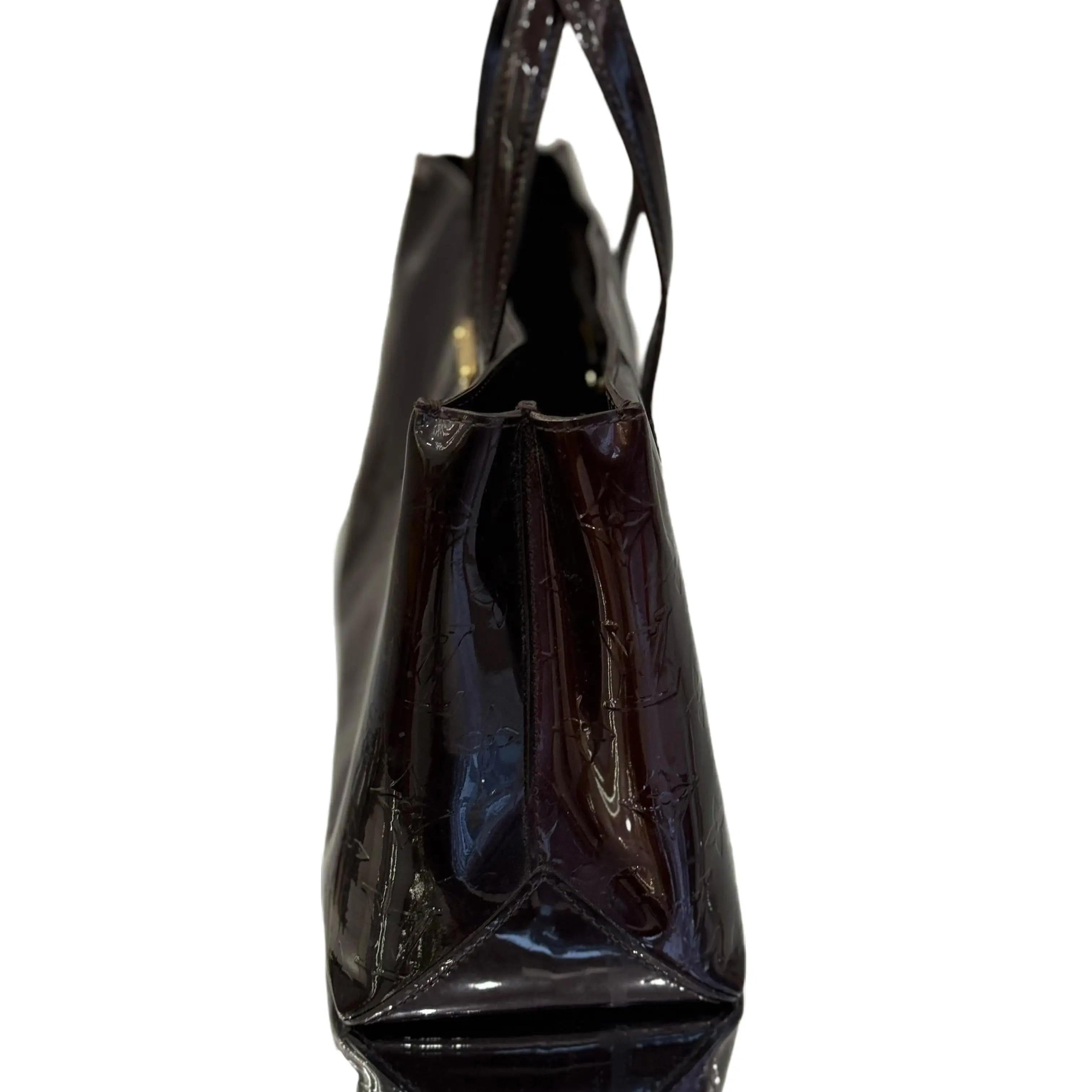 Louis Vuitton Wilshire Handbag Cherry Red Vernis Leather